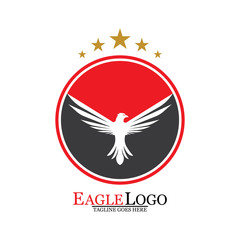 Falcon Eagle Bird Logo Template Vector Icon