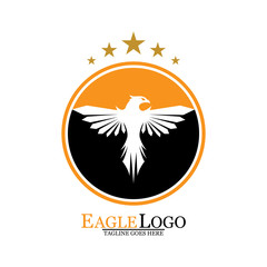 Falcon Eagle Bird Logo Template Vector Icon
