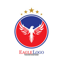 Falcon Eagle Bird Logo Template Vector Icon
