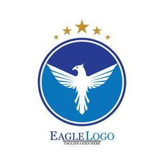 Falcon Eagle Bird Logo Template Vector Icon