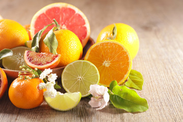 assorted of citrus fruit- lemon, orange, grapefruit