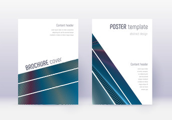 Geometric cover design template set. Red abstract 