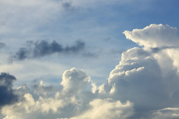 Fototapeta na wymiar fluffy white cloud above sky background