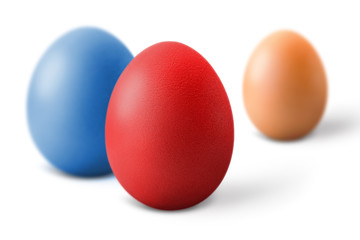 Eggs isolated on white background