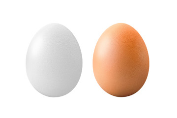 Eggs isolated on white background