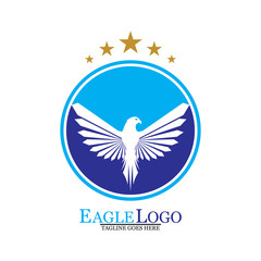 Falcon Eagle Bird Logo Template Vector Icon