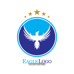 Falcon Eagle Bird Logo Template Vector Icon