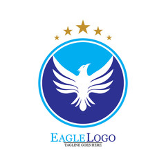 Falcon Eagle Bird Logo Template Vector Icon