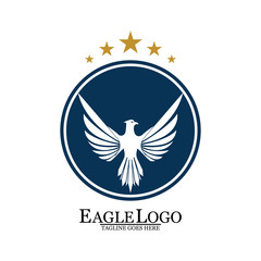 Falcon Eagle Bird Logo Template Vector Icon