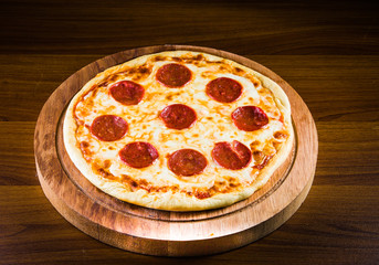 Traditional Turkish Pita Turk Pidesi Sucuk Pide.