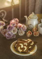 chocolate cashew nut cake