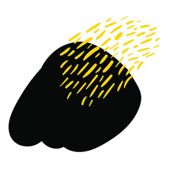 Hand-made abstract simple element. Creative doodle. Modern art for your picture. Element for create your own art and illustrations. Graphic design element. Vector EPS 10.