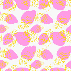 Seamless pattern design for textile and graphic design. Hand-made abstract simple element. Creative doodle. Modern digital art.  Vector EPS 10.