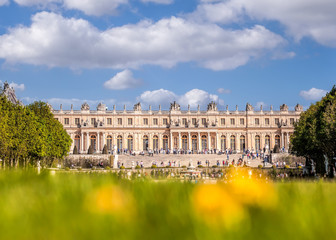 Fototapeta na wymiar Chateau de Versailles during spring time in Paris FRANCE