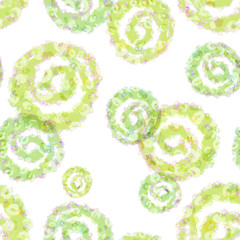 Abstract seamless pattern with swirls. Watercolor illustration. Hand painted background. - 332895304