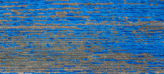 wooden old texture blue with brown lines and spot fence with cracked paint, banner, 16x9