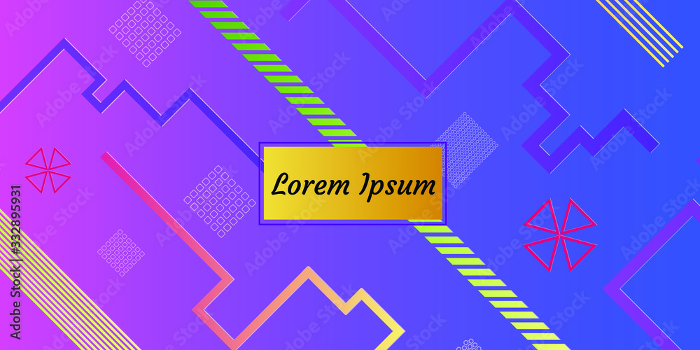 Poster abstract vector pattern gradient background templates. modern geometric design with minimal geometri