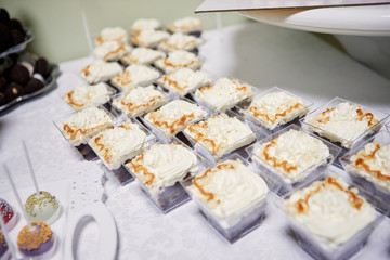 curd muffins in transparent plastic bowls