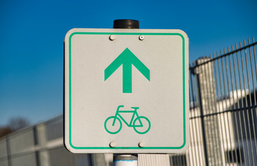 Traffic sign bike path in Germany