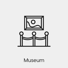 museum icon vector sign symbol
