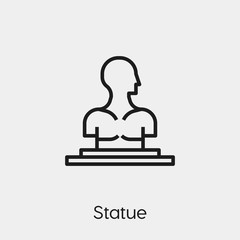 statue icon vector sign symbol