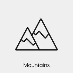 mountains icon vector sign symbol
