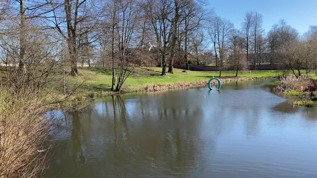 Halmstad central park in Sweden 