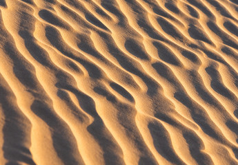 Sand texture on the beach, Essaouira, Morocco.