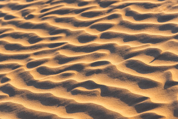 Sand texture on the beach, Essaouira, Morocco.