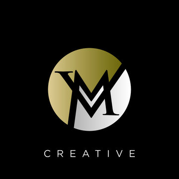 mv logo design vector icon