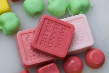 handmade soaps on a natural basis