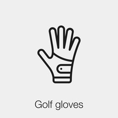 Fototapeta na wymiar golf gloves icon vector. Linear style sign for mobile concept and web design. golf gloves symbol illustration. Pixel vector graphics - Vector.