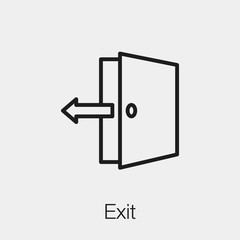 exit icon vector sign symbol