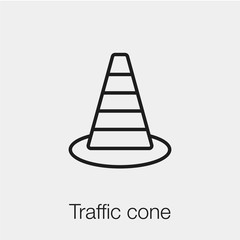 traffic cone icon vector sign symbol