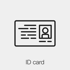 id card icon vector sign symbol