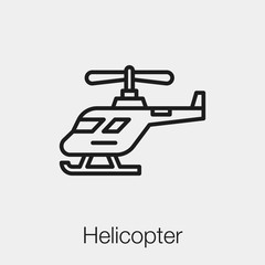 helicopter icon vector sign symbol