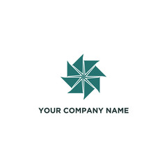 Circular fan letters in cyan colors