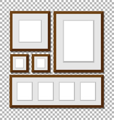 Photo frame template on transparent background