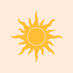 Sun icon. Summer symbol vector illustration.