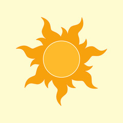 Sun icon. Summer symbol vector illustration.