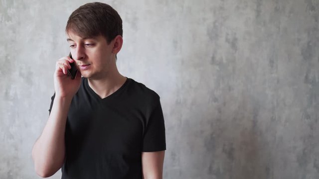 Consultation with a doctor by phone. The patient coughs and consults the doctor in quarantine ay home