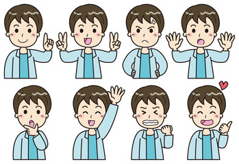  男性　セット　イラスト