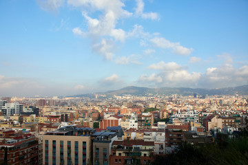 The skyline of Barcelona,Spain