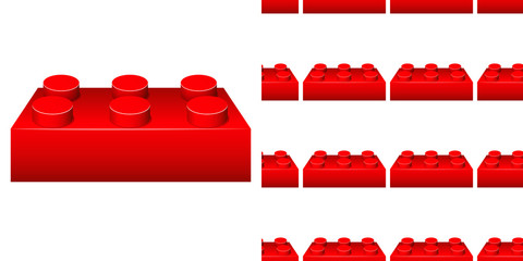 Fototapeta premium Seamless background design with red block