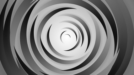 Gray black circles abstract background.3D illustration with paper cut style.