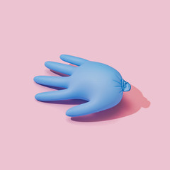 Latex surgical or medical glove . New Corona virus infection (novel corona virus disease) background. Pandemic panic concept.