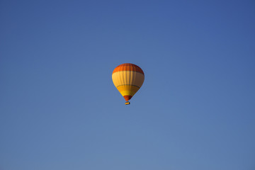 The great tourist attraction of Cappadocia - balloon flight. Cappadocia is known around the world as one of the best places to fly with hot air balloons. Goreme, Cappadocia, Turkey.