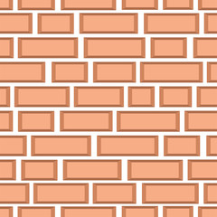Obraz premium Light stylized brick wall on white background. Seamless material exterior pattern.