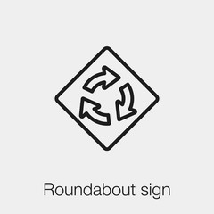 roundabout icon vector sign symbol