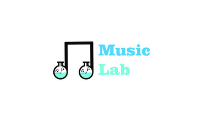 music lab logo vector illustration